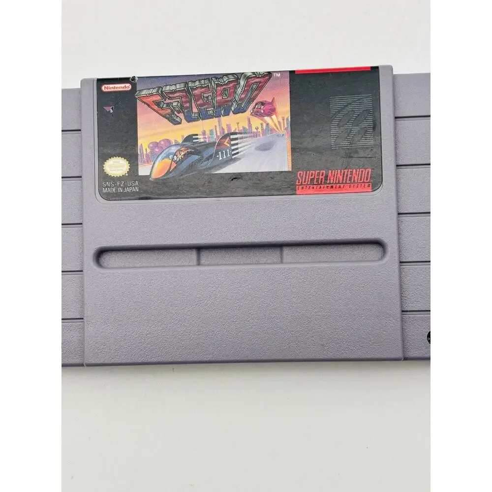 F-Zero (Super Nintendo Entertainment System, 1991) SNES Authentic Tested Works